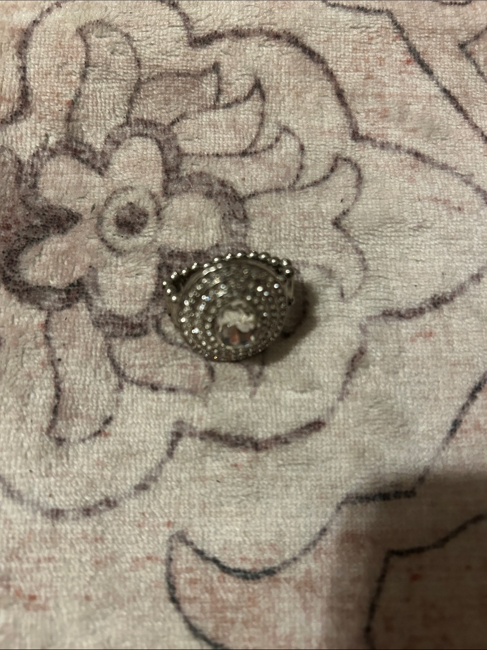 Silver Crystal Halo Cocktail Ring - Women Jewelry